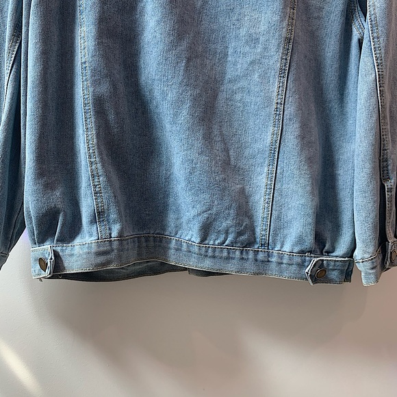 Womens Light Blue Ripped Denim Jacket - Picture 3 of 9